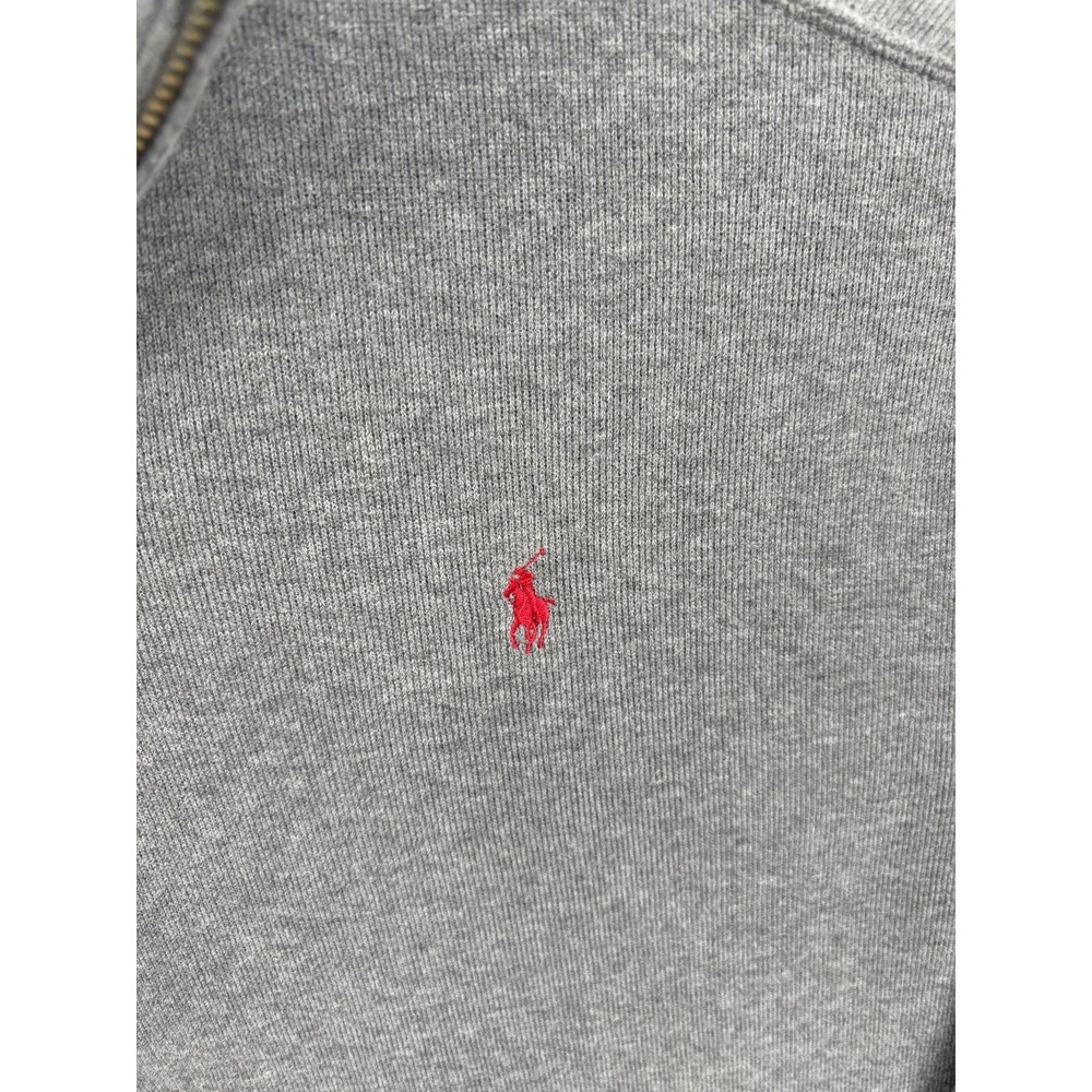 Polo Ralph Lauren VTG Men's Indiana Hoosiers Gray 1/4 Pullover Sweater, Size XXL - Picture 4 of 6